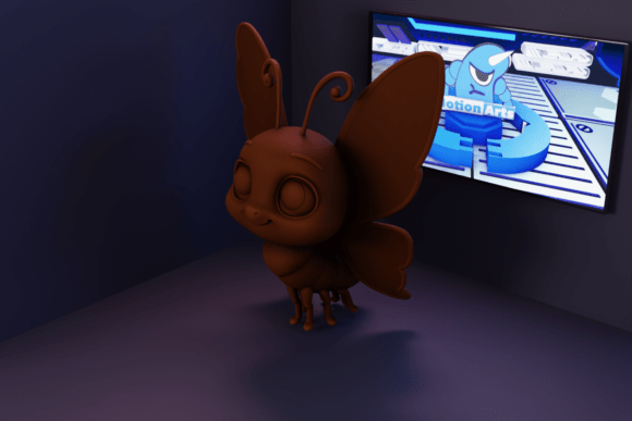 3D Cartoon Butterfly: Merging Artistic Charm with Modern Additive Manufacturing