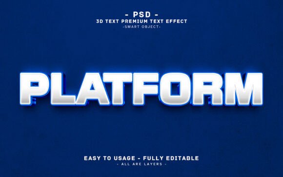 3D Text Effect PLATFORM - Editable PSD: A Practical Guide for Modern Designers