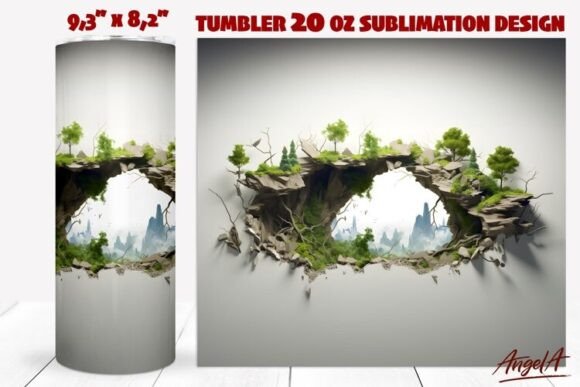 Camping Tumbler Wrap: Forest & Mountain