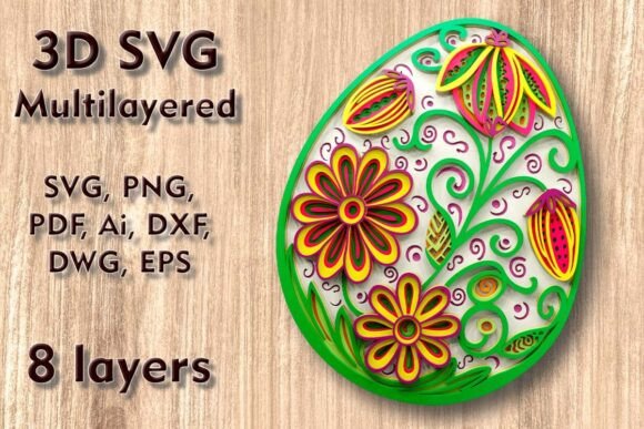 Crafting Depth: 3D Easter Egg SVG Files