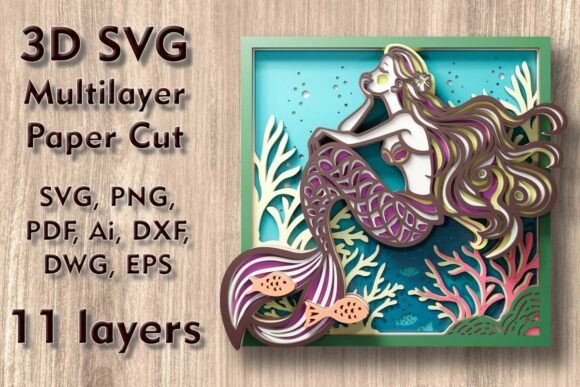 Creating Depth: A Practical Guide to Mermaid 3D SVG Multilayer Paper Cut Files