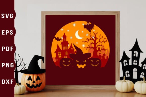 Creating Depth and Atmosphere with Halloween 3D Layered Papercut SVG Designs