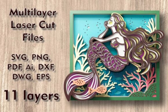 Creating Depth with Mermaid 3D Multilayer Laser Cut Files: A Practical Guide for Crafters