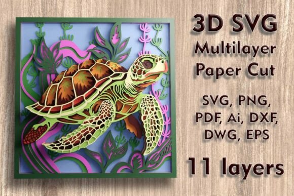 Elevating Dimensional Decor: The Strategic Value of Sea Turtle 3D Multilayer Paper Cut Files in Modern Crafting