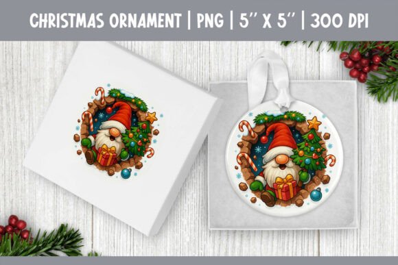 Elevating Holiday Merchandise with the Christmas Gnome Ornament 3D PNG