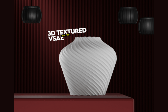 Elevating Home Decor with the 3D Textured Vase STL File – Modern Spiral Design