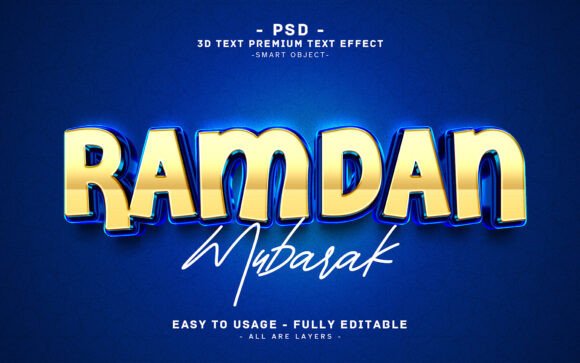 Elevating Your Ramadan Designs with a Stunning Editable 3D Text Effect