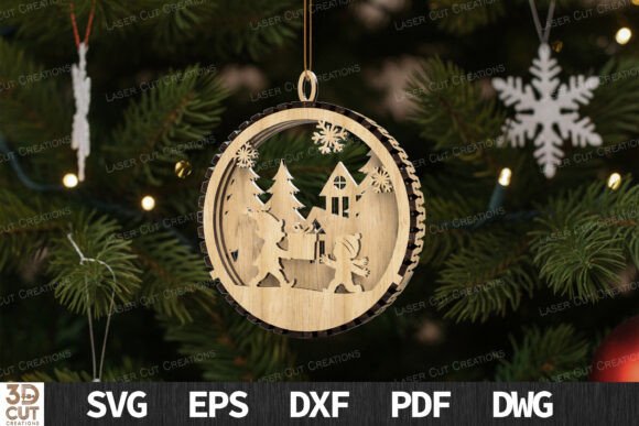Evaluating the Christmas Kids Gift Scene Ornament SVG for Laser Cutting Projects