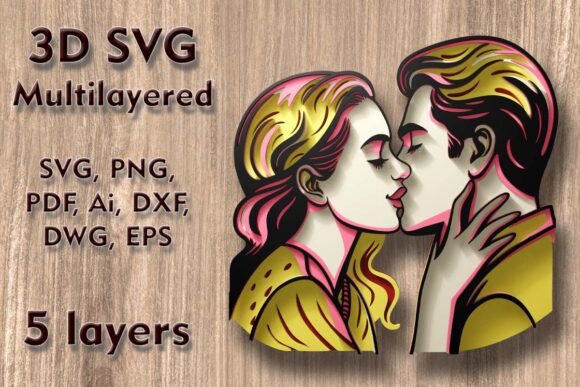 Evaluating the Kiss 3D SVG Multilayer Laser Cut File for Home Decor