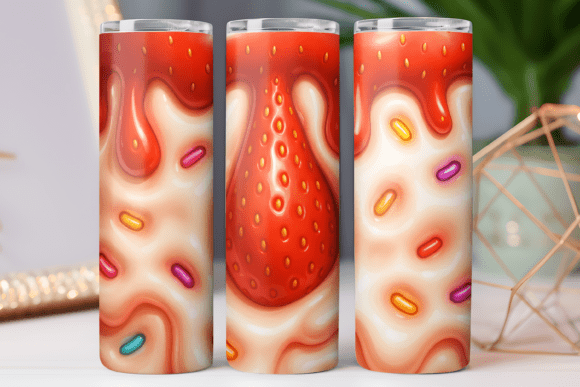 Fruit Print 3d Skinny Art Tumbler Wrap: Elevate Your Sublimation Projects