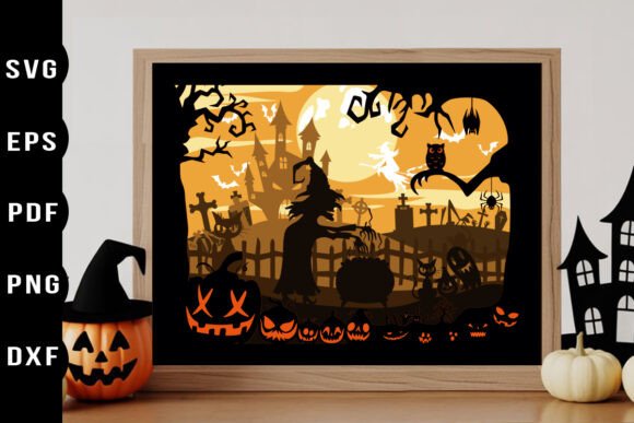 Halloween Shadow Box Layered SVG Guide