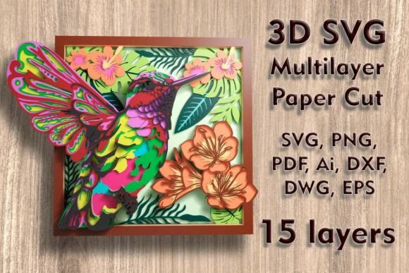 Hummingbird 3D Shadow Box PaperCut Files: A Guide to Multilayer Wall Art