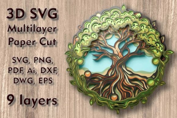 Integrating Tree of Life Multilayer Paper Cut Files into Professional Crafting Workflows