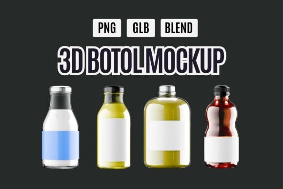 Mastering Product Visualization with 3D Bottle Mockup Pack 3