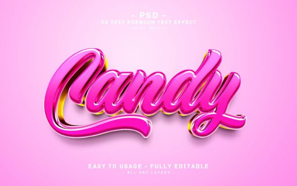 Mastering the Pink and Gold 3D Candy Text Effect Design for Modern Branding