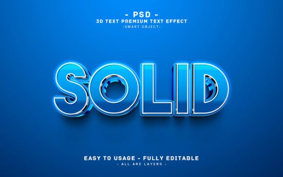 Mastering Visual Impact with the Editable 3D Text Effect SOLID Design