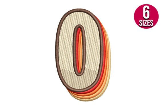 Retro Number Zero: Elevating Machine Embroidery with Vintage 3D Layered Aesthetics