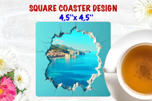 Summer Square Coaster Sublimation Sea: Bringing Coastal Vibes to Your Craft Projects