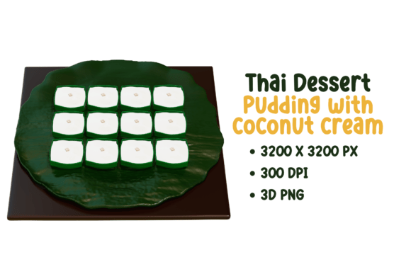 Thai Dessert 3D Clipart for Creative Projects